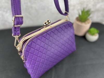 Purple fashion handbag