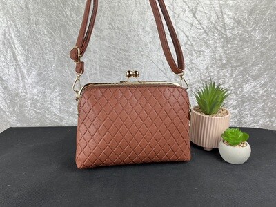 Tan fashion handbag