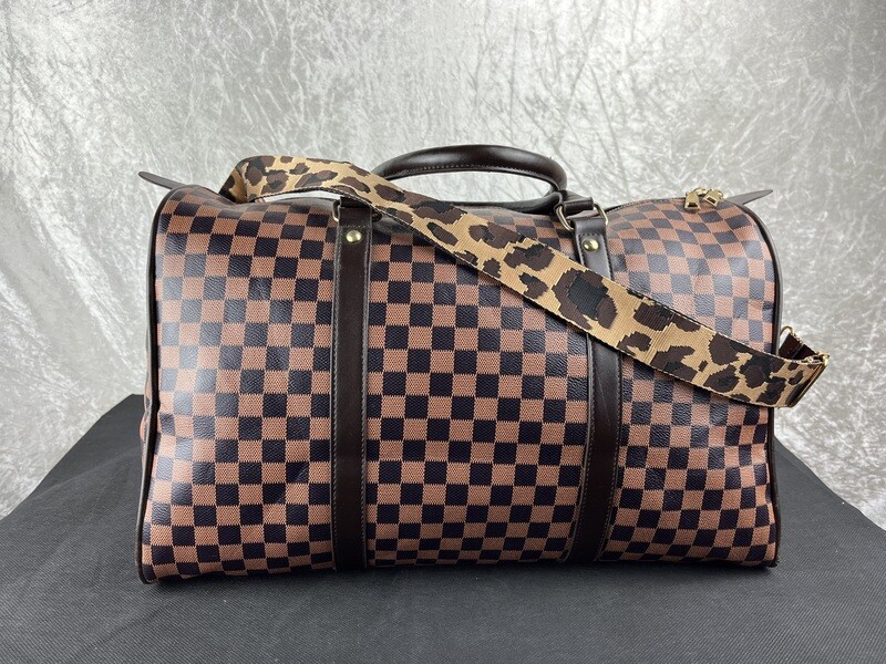 Brown and black Holdall