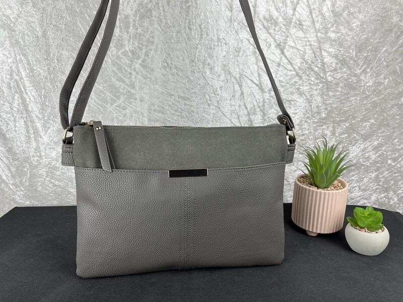 Grey fashion handbag