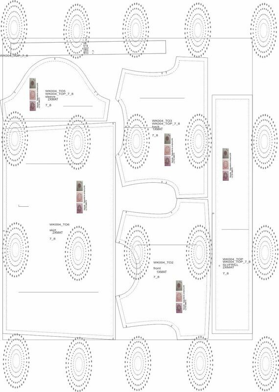 WK004_Girls dress with frill hem 3_4 Years to 13-14 years PDF, seperated