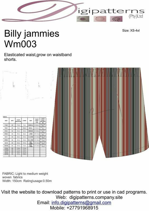 WM003_ Soccer Jammies (XS_4XL)HPGL\PLOT\CAD FILE ONLY, sizes seperated.