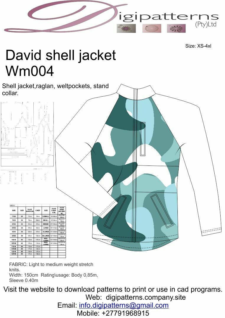 WM004_RAGLAN SHELL JACKET XS-5XL HPGL\PLOT\CAD FILE ONLY, sizes seperated.