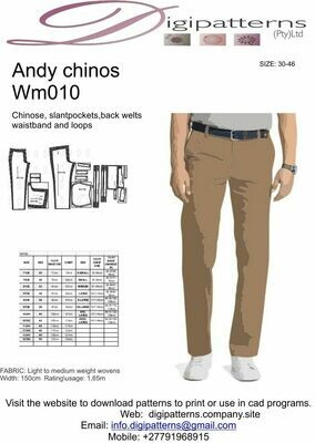 WM010-Mens Chinos, Slant pockets, back welts -30-46_PDF_nested