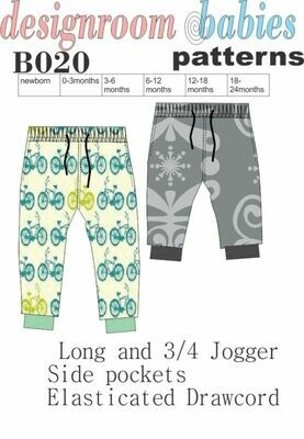 WB020 Baby boys joggers, newborn to 12-18