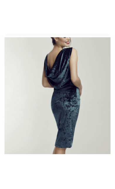 Velour drape back dress Velour drape back dress