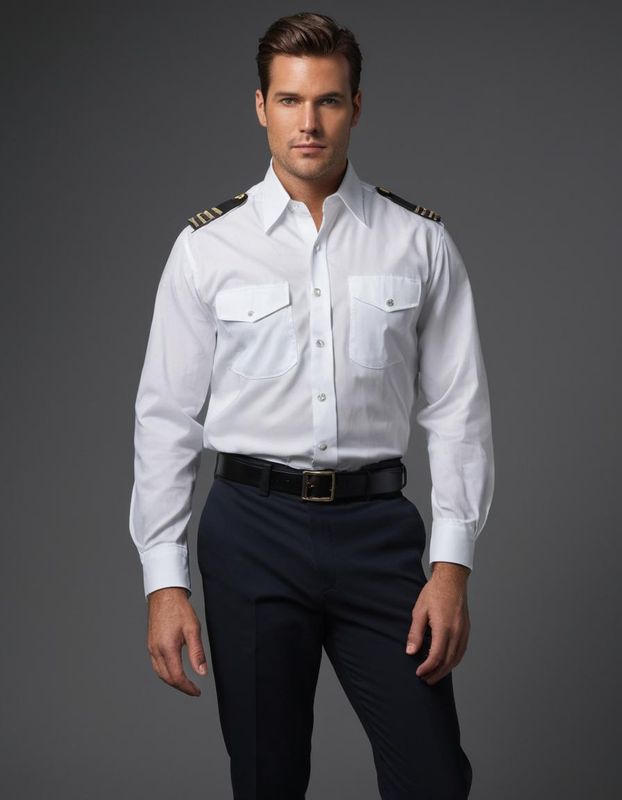 Mens Pilot shirt longsleeve/shortsleeve