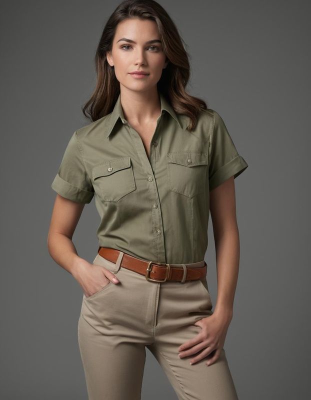Ladies khaki bushshirt patterns