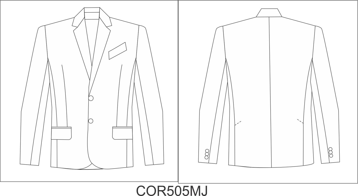 Revercollar blazer with double back vent