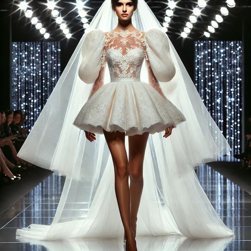 Wedding dress, cheeky, short