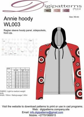 Ladies raglan hoody