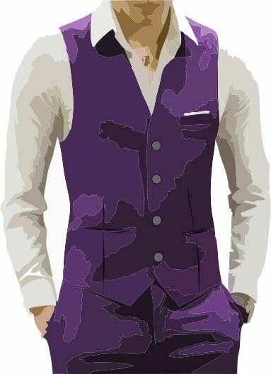 WM007_MENS WAISTCOAT, S-2XL, HPGL\PLOT\CAD FILE ONLY, sizes seperated.