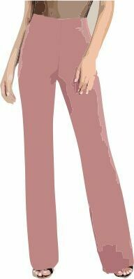 WL032_Ladies straightleg Slax, waisted facing, side zip, PDF, nested, size 26-44