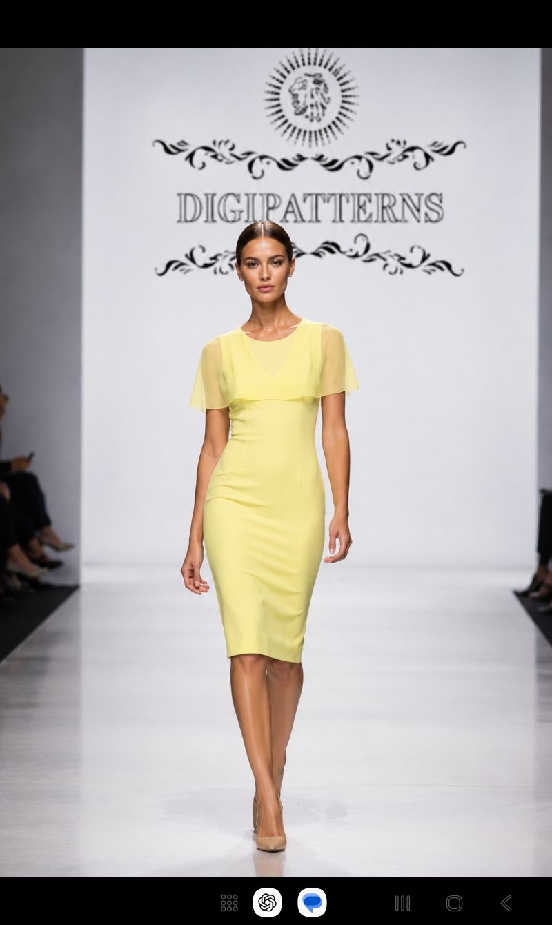 Shoulder cape dress  Couture runway inspired dress
