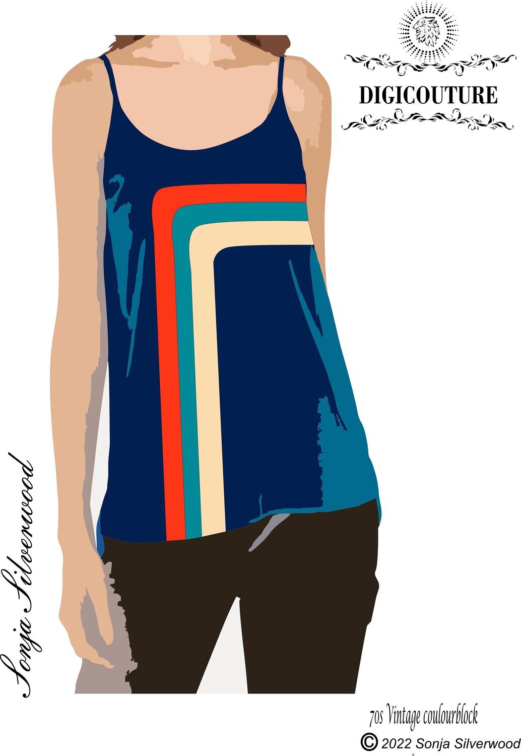 70s COLOURBLOCK TOPS