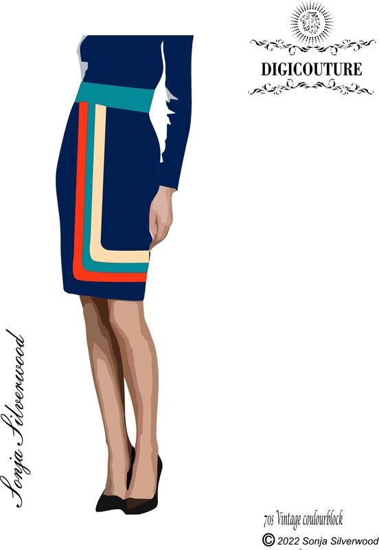 70'S COULOURBOCK PENCIL SKIRTS