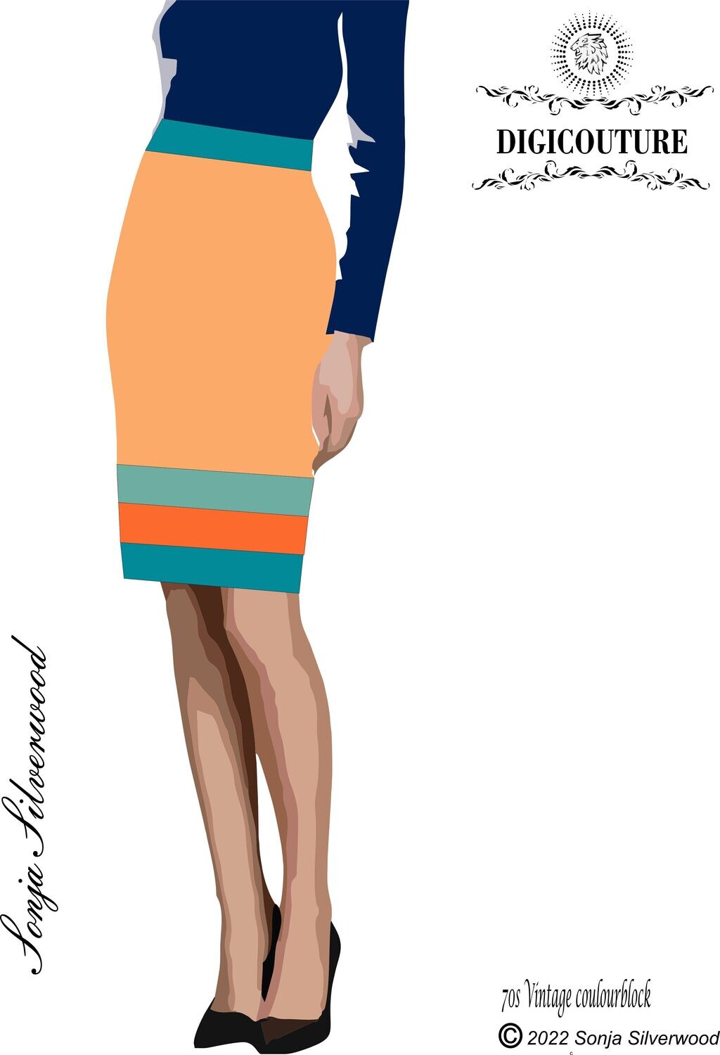 70'S COULOURBOCK PENCIL SKIRTS