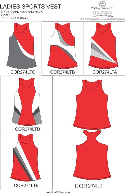 Core ladies vest double x back