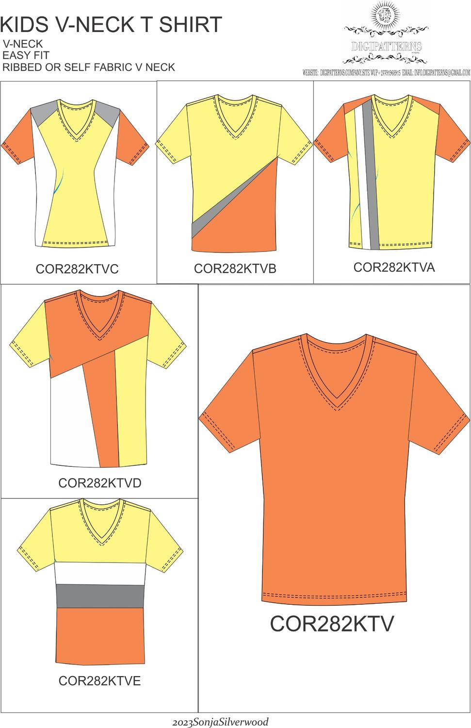 Core kids t'shirt v neck
