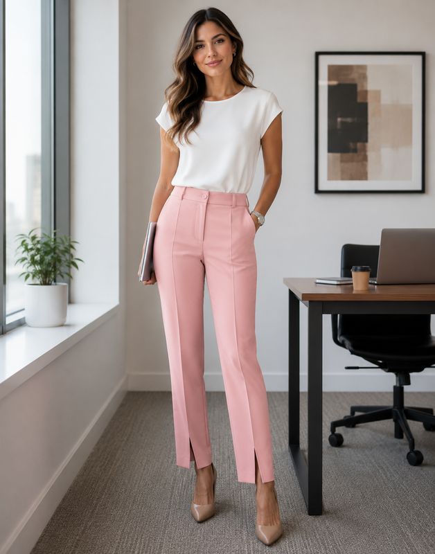 Corporate Ladies pant side elastication