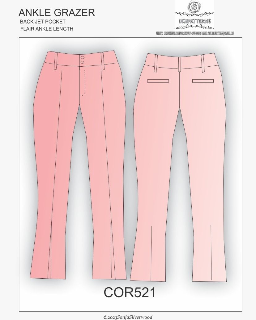 Corporate Ladies pant flair hem
