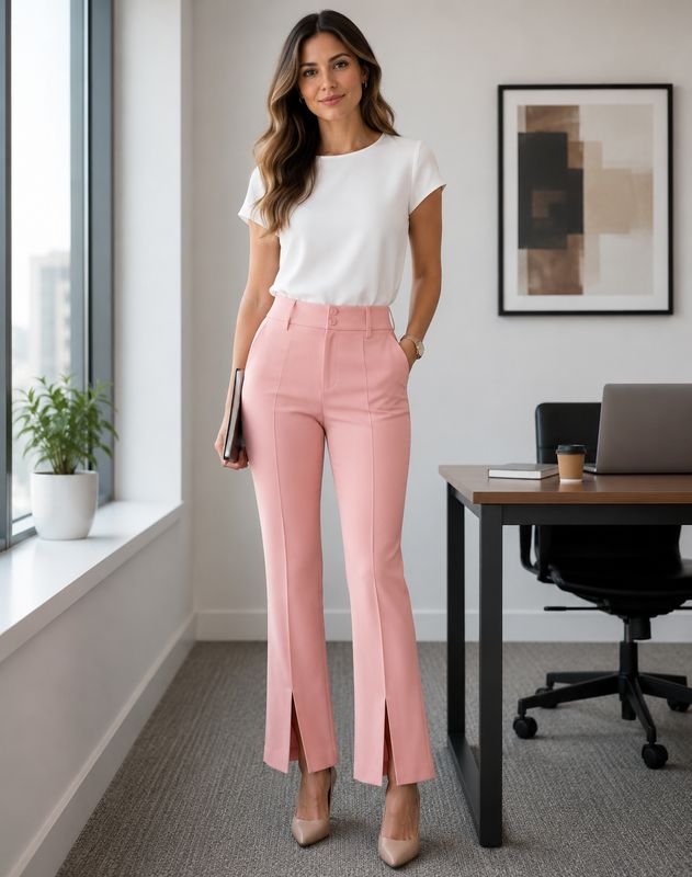 Corporate Ladies pant flair hem
