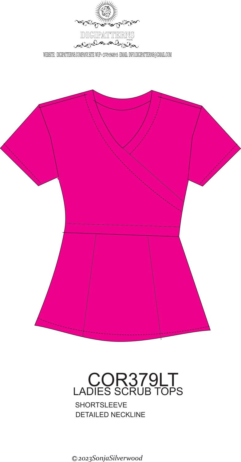 Scrubs waisted top