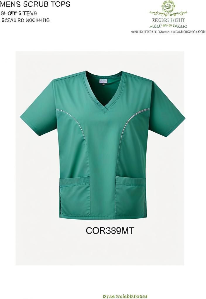 Scrubs mens top with side panels