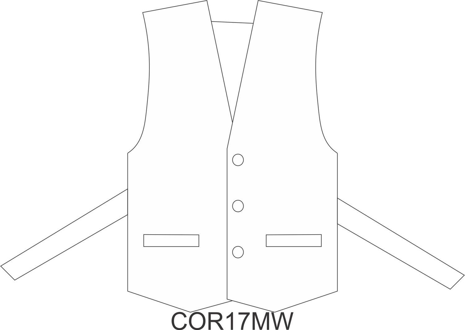 Corporate mens waistcoat