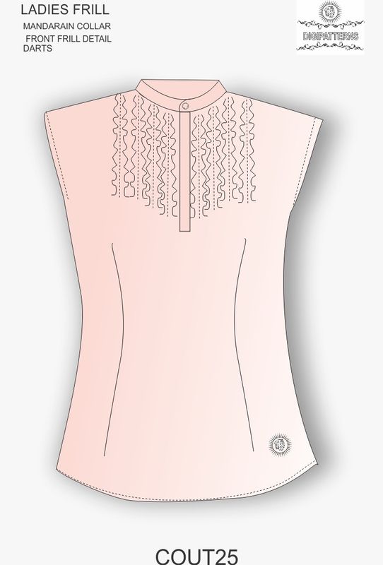 Corporate Ladies frill top Send the SKU  number to +27791968916 to order