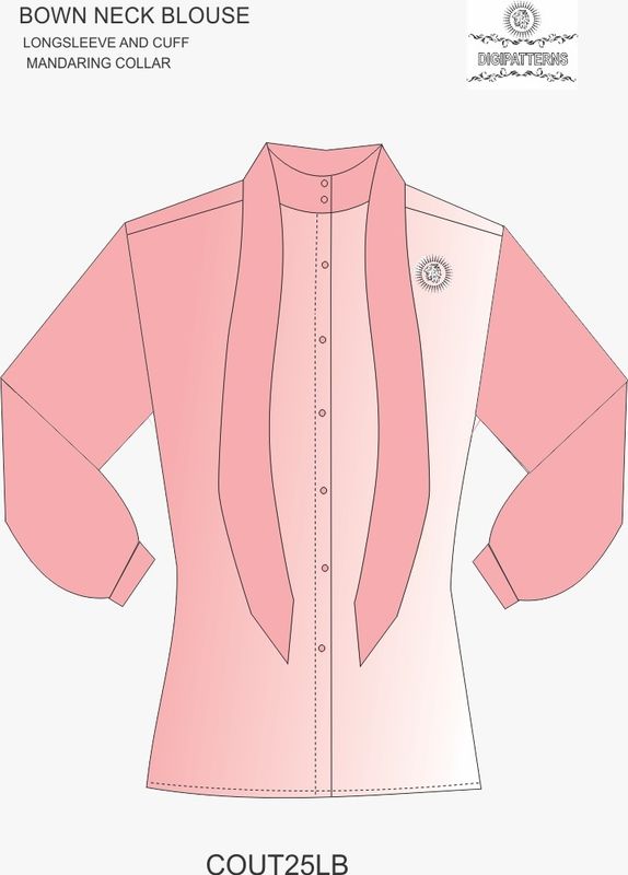 Corporate ladies bowtie blouse