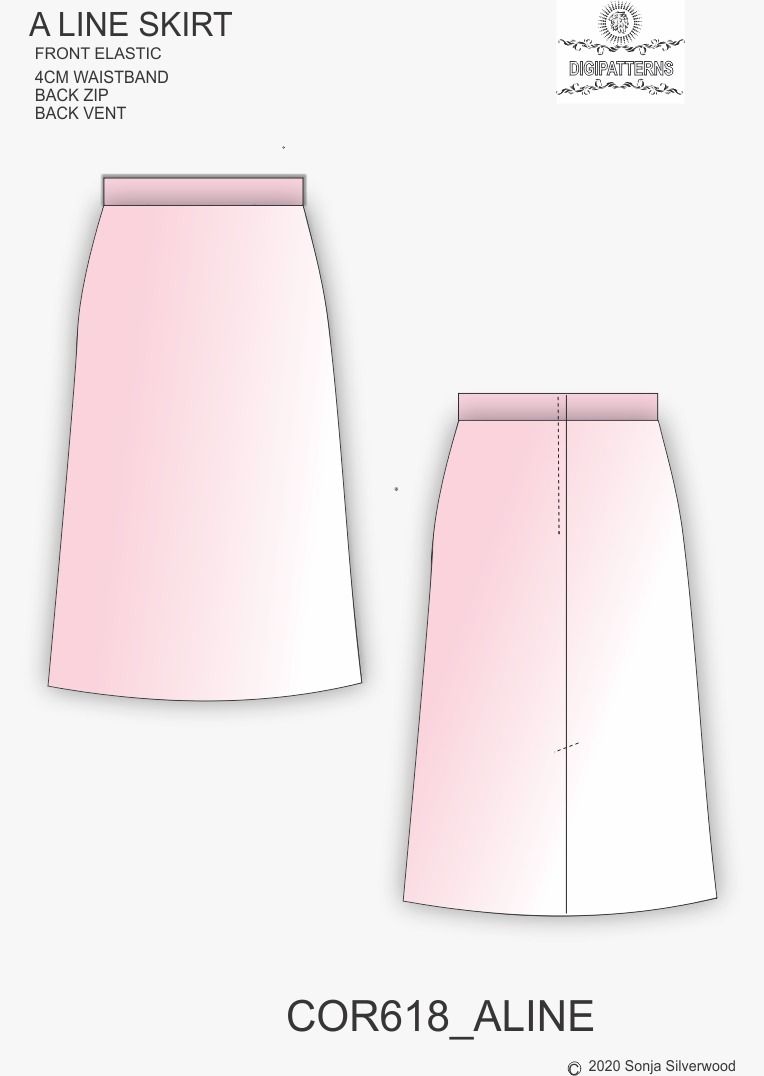 Corporate classic a-line skirt