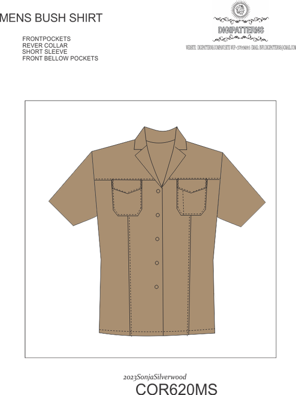 Outdoor mens bush shirt