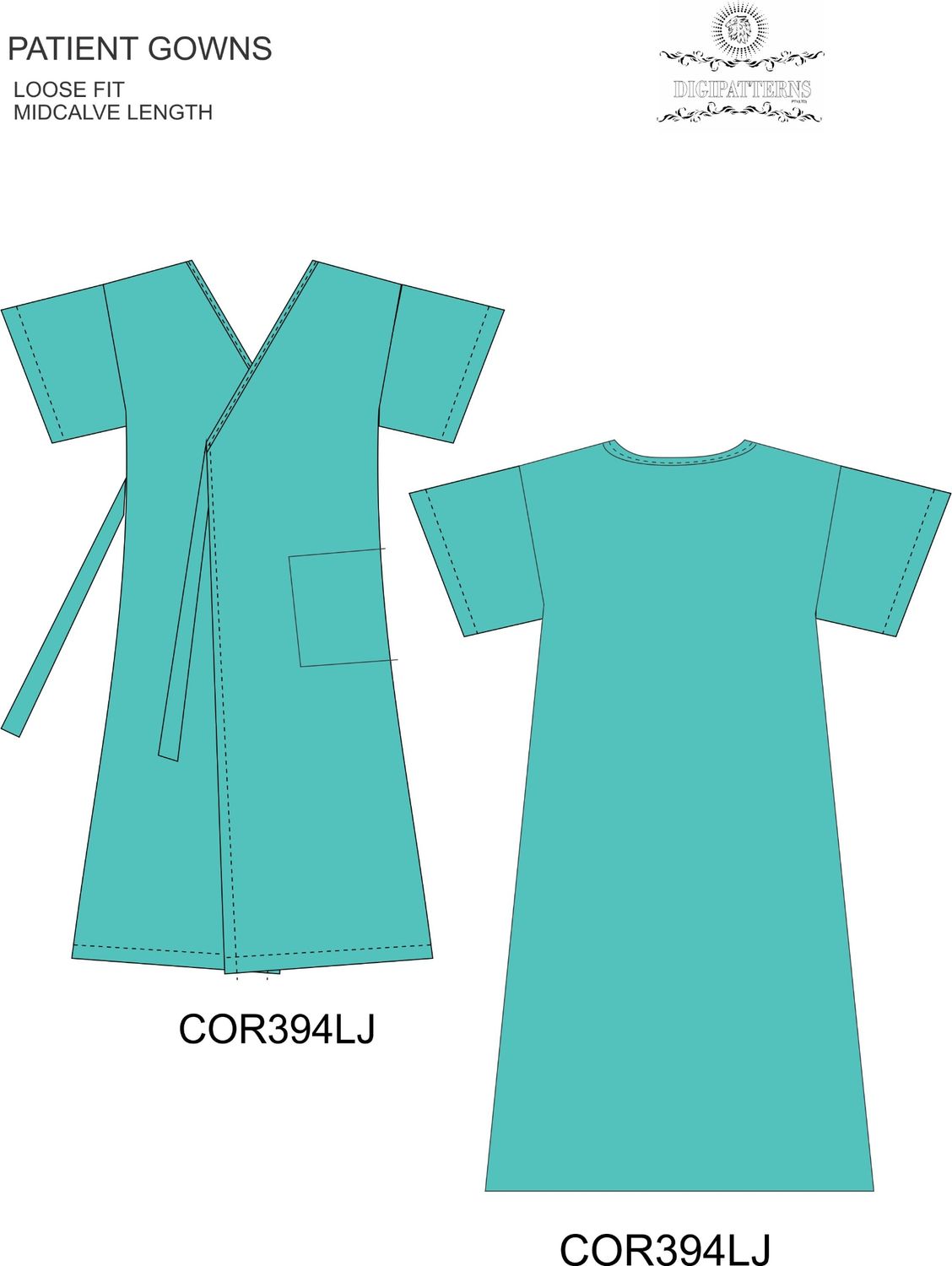 Scrubs wrap gown