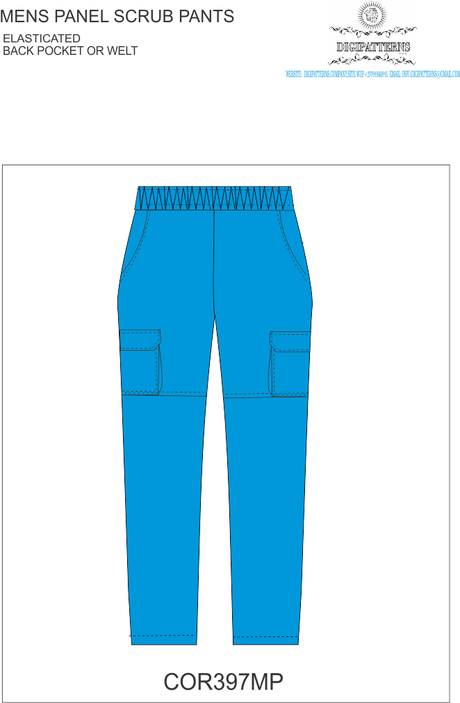 Scrubs mens panel pant
