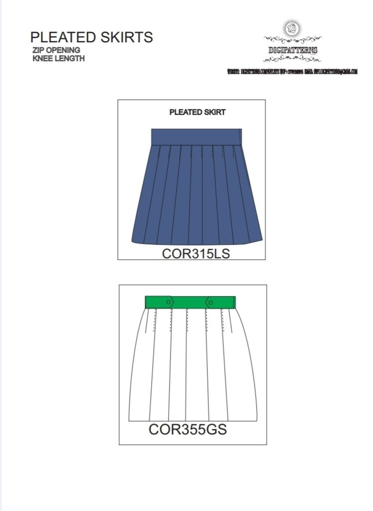 School girls pleated skirt