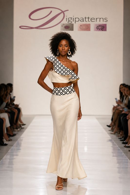 Spanish inspiration flounce top and flair skirt