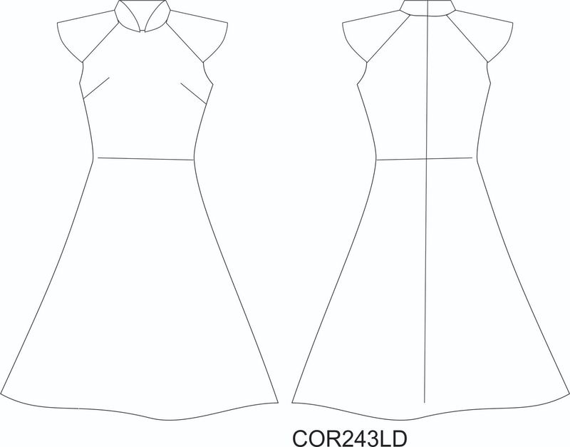 Ladies fluttersleeve dress