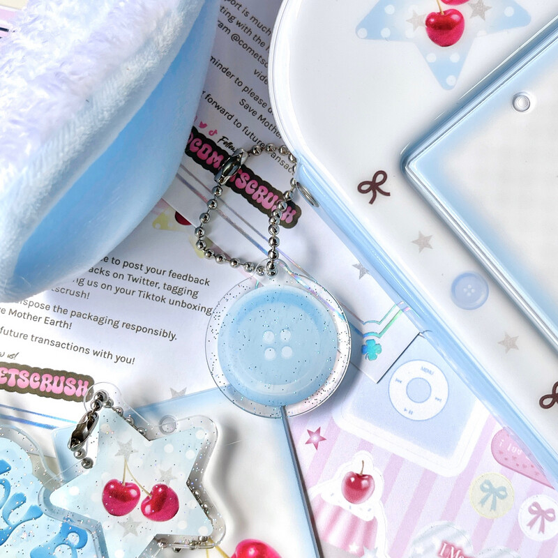 Button Keychain (Blue ver.)