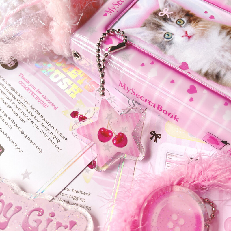 Star Cherry Keychain (Pink ver.)