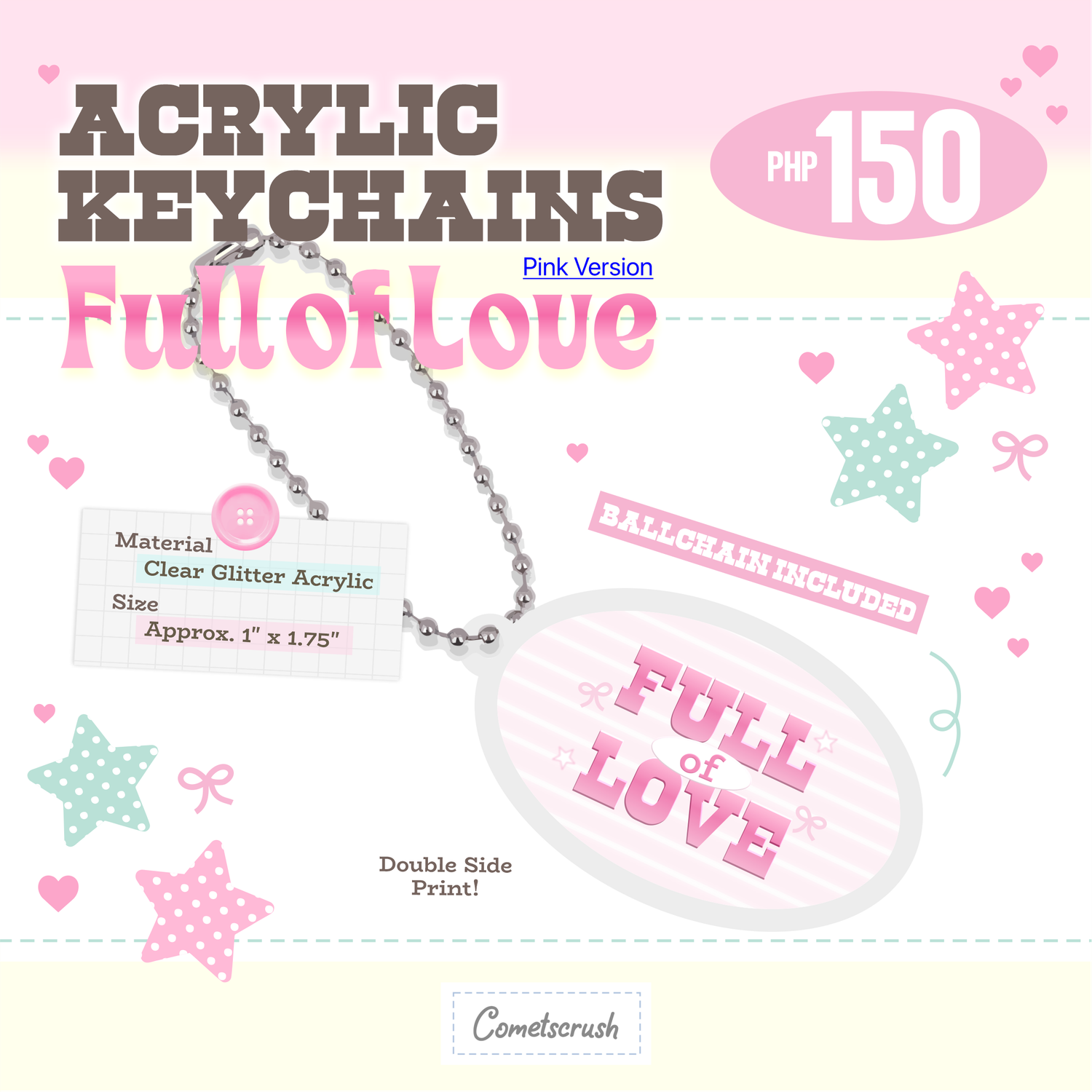 Full of Love Keychain (Pink Ver.)