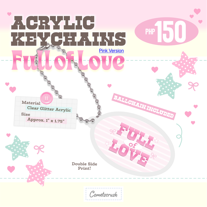 Full of Love Keychain (Pink Ver.)
