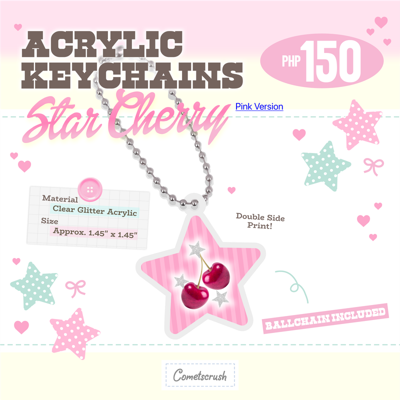 Star Cherry Keychain (Pink ver.)