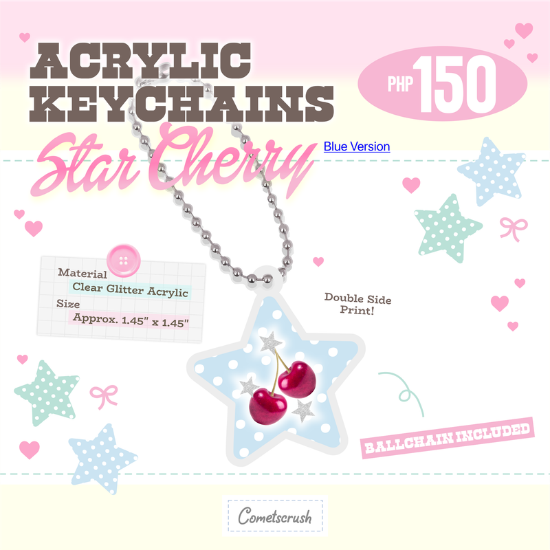 Star Cherry Keychain (Blue ver.)