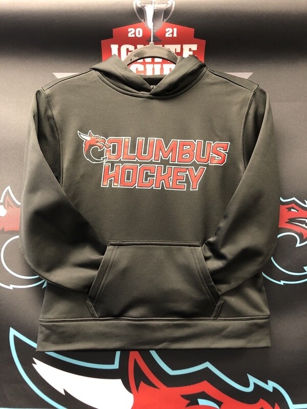 Youth Columbus Hockey C Logo Performance Hoodie 