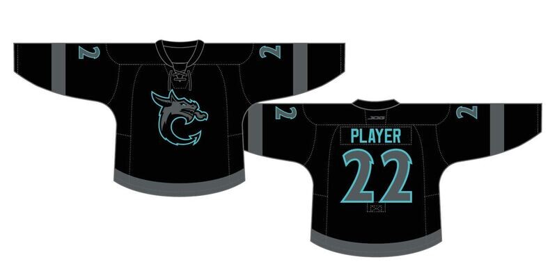 Authentic 2022-23 Adult Black Game Jersey - Custom