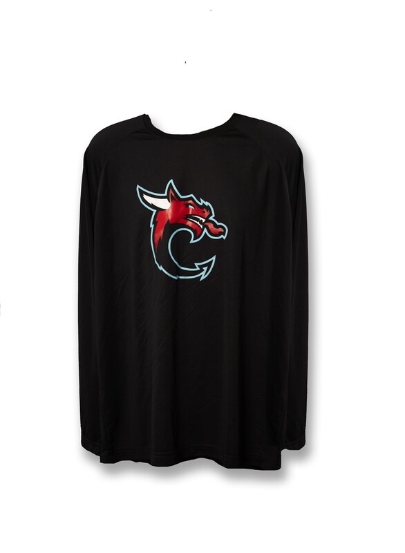 Long Sleeve C Logo Black Cotton Tee