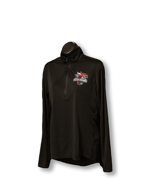 Ladies Main Logo Black 1/4 Zip