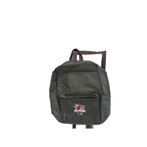 Main Logo Embroidered Black Backpack