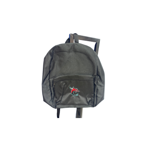 C Logo Embroidered Black Backpack